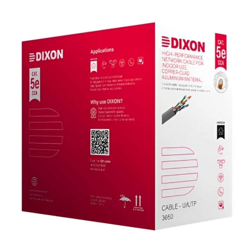 Cable UTP Cat. 5e 3050 Dixon, para interiores, gris